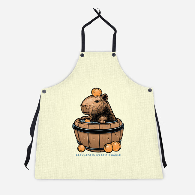 Capybara Is My Spirit Animal-Unisex-Kitchen-Apron-momma_gorilla