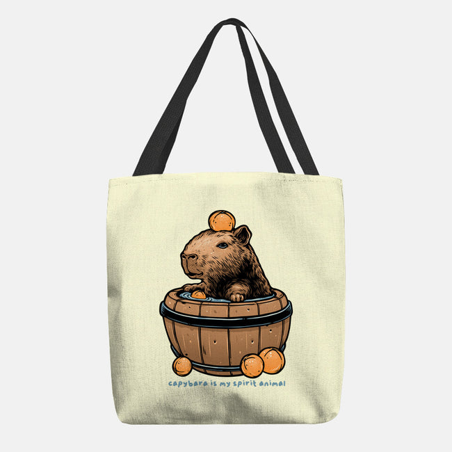 Capybara Is My Spirit Animal-None-Basic Tote-Bag-momma_gorilla