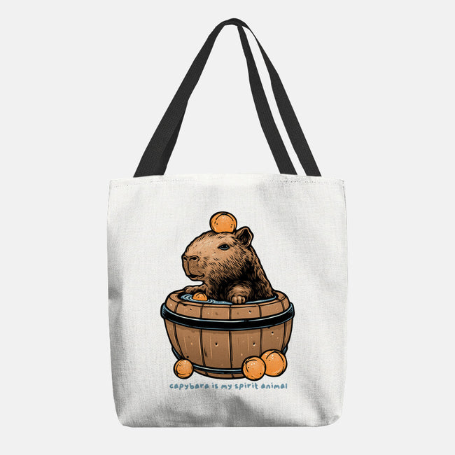 Capybara Is My Spirit Animal-None-Basic Tote-Bag-momma_gorilla