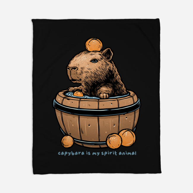 Capybara Is My Spirit Animal-None-Fleece-Blanket-momma_gorilla