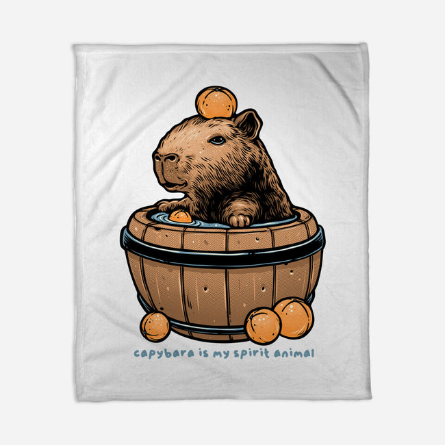 Capybara Is My Spirit Animal-None-Fleece-Blanket-momma_gorilla