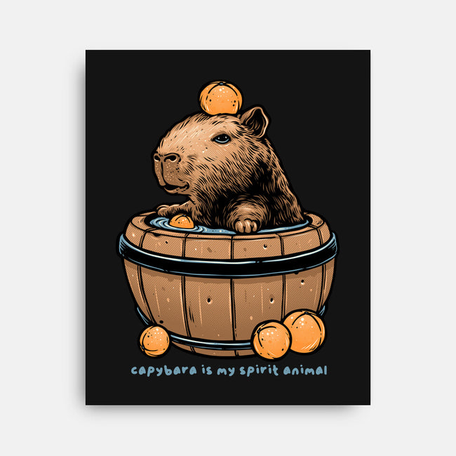 Capybara Is My Spirit Animal-None-Stretched-Canvas-momma_gorilla