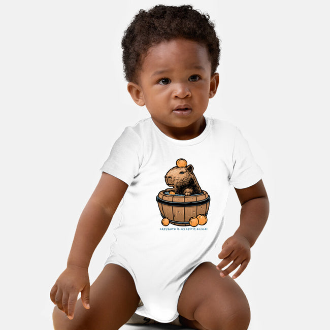 Capybara Is My Spirit Animal-Baby-Basic-Onesie-momma_gorilla
