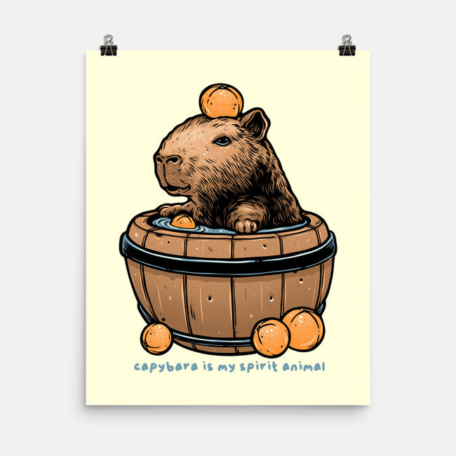 Capybara Is My Spirit Animal-None-Matte-Poster-momma_gorilla