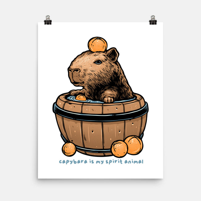 Capybara Is My Spirit Animal-None-Matte-Poster-momma_gorilla