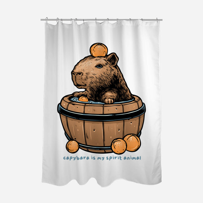 Capybara Is My Spirit Animal-None-Polyester-Shower Curtain-momma_gorilla
