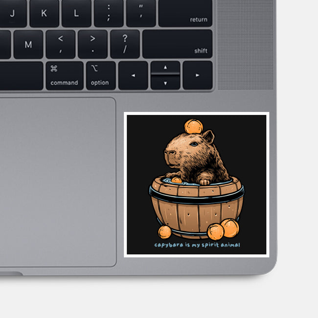 Capybara Is My Spirit Animal-None-Glossy-Sticker-momma_gorilla