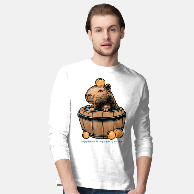 Capybara Is My Spirit Animal-Mens-Long Sleeved-Tee-momma_gorilla