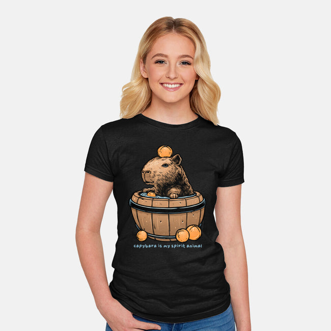 Capybara Is My Spirit Animal-Womens-Fitted-Tee-momma_gorilla