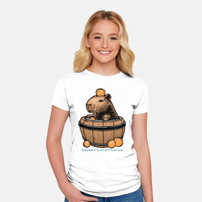Capybara Is My Spirit Animal-Womens-Fitted-Tee-momma_gorilla