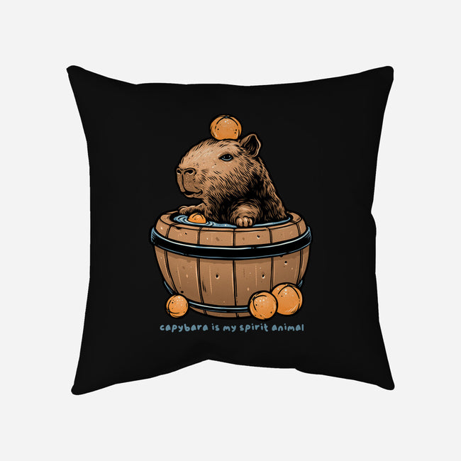 Capybara Is My Spirit Animal-None-Removable Cover w Insert-Throw Pillow-momma_gorilla