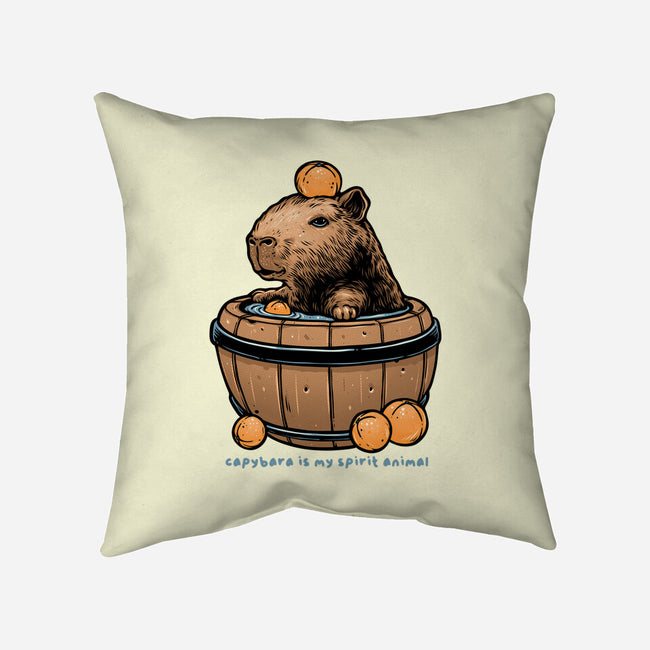 Capybara Is My Spirit Animal-None-Removable Cover w Insert-Throw Pillow-momma_gorilla