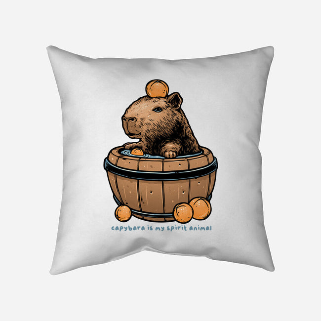 Capybara Is My Spirit Animal-None-Removable Cover w Insert-Throw Pillow-momma_gorilla