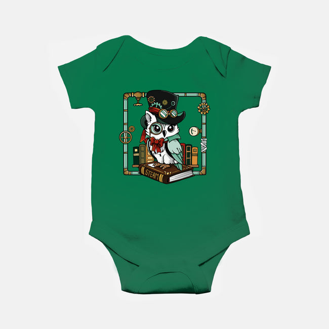 Steampunk Owl-Baby-Basic-Onesie-Vallina84