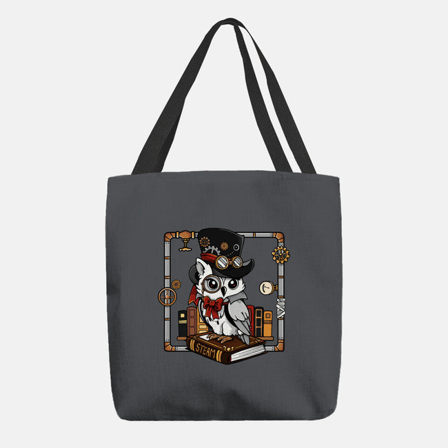 Steampunk Owl-None-Basic Tote-Bag-Vallina84