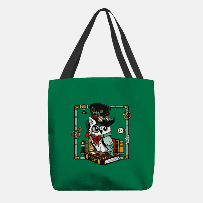 Steampunk Owl-None-Basic Tote-Bag-Vallina84