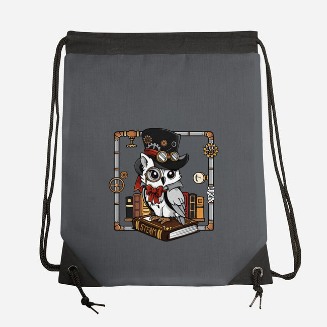 Steampunk Owl-None-Drawstring-Bag-Vallina84