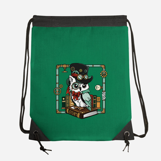 Steampunk Owl-None-Drawstring-Bag-Vallina84