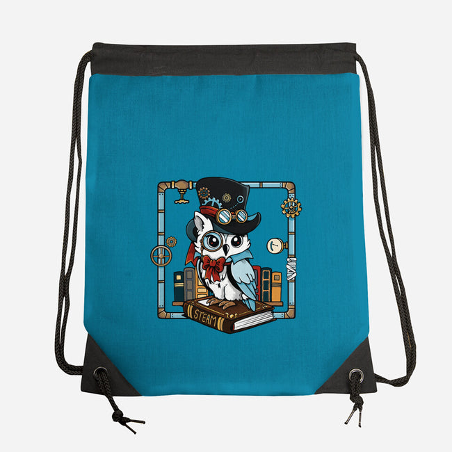 Steampunk Owl-None-Drawstring-Bag-Vallina84