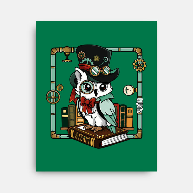 Steampunk Owl-None-Stretched-Canvas-Vallina84