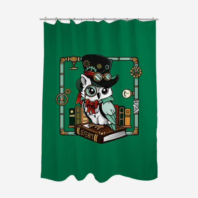 Steampunk Owl-None-Polyester-Shower Curtain-Vallina84