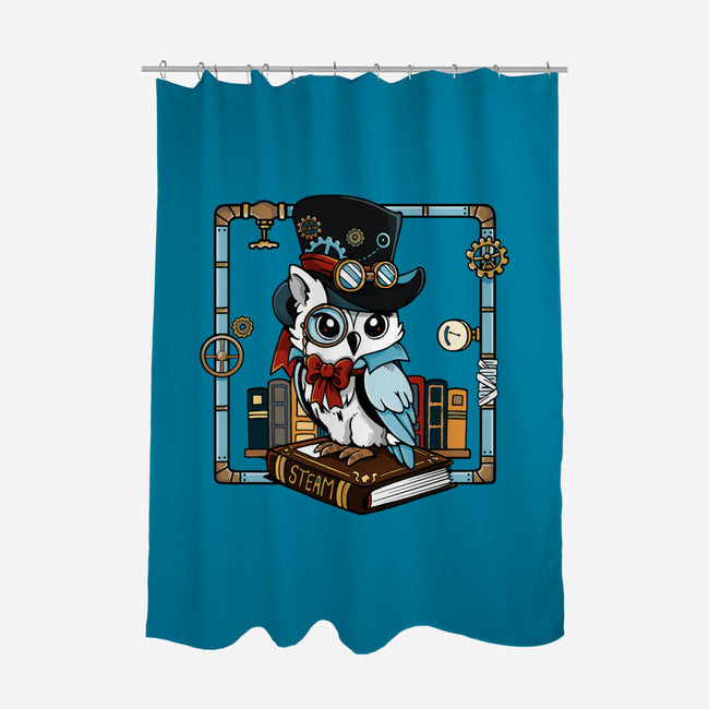 Steampunk Owl-None-Polyester-Shower Curtain-Vallina84