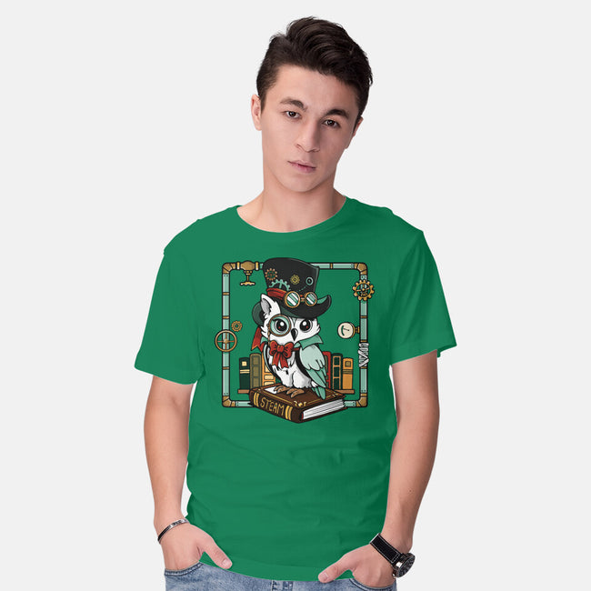 Steampunk Owl-Mens-Basic-Tee-Vallina84