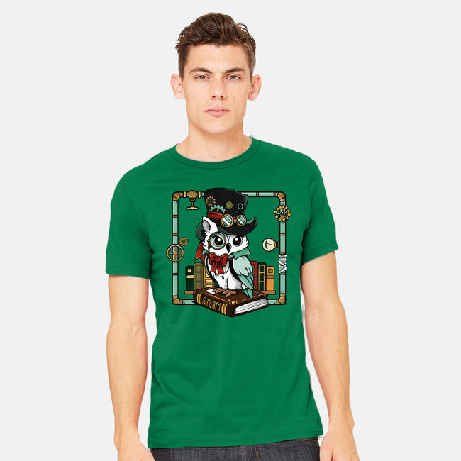 Steampunk Owl-Mens-Heavyweight-Tee-Vallina84