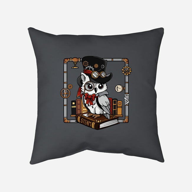 Steampunk Owl-None-Removable Cover w Insert-Throw Pillow-Vallina84