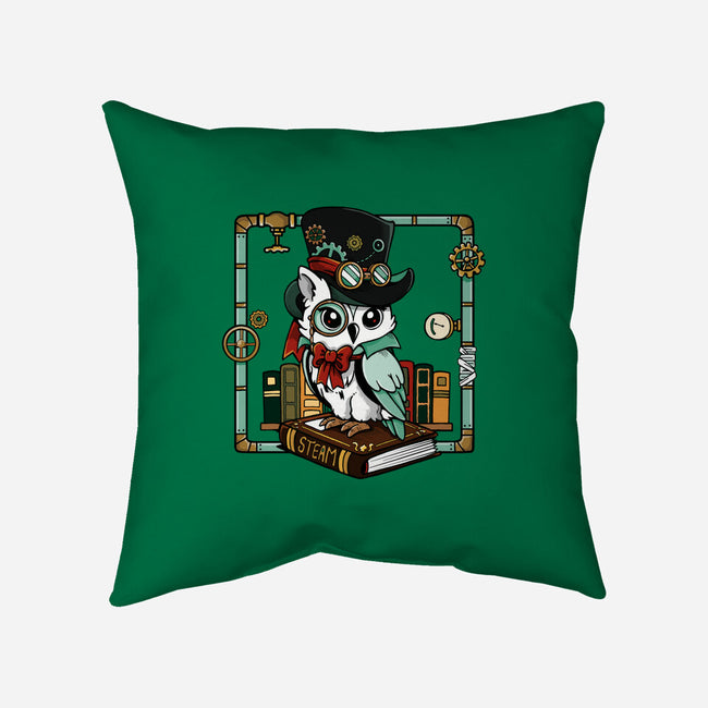 Steampunk Owl-None-Removable Cover w Insert-Throw Pillow-Vallina84