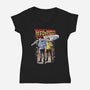 Back To The Enterprise-Womens-V-Neck-Tee-zascanauta