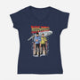 Back To The Enterprise-Womens-V-Neck-Tee-zascanauta