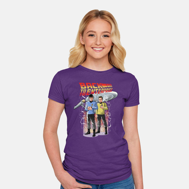 Back To The Enterprise-Womens-Fitted-Tee-zascanauta