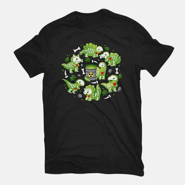 Radioactive Dinosaurs-Womens-Basic-Tee-Vallina84