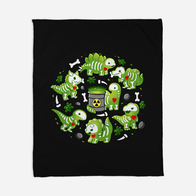 Radioactive Dinosaurs-None-Fleece-Blanket-Vallina84