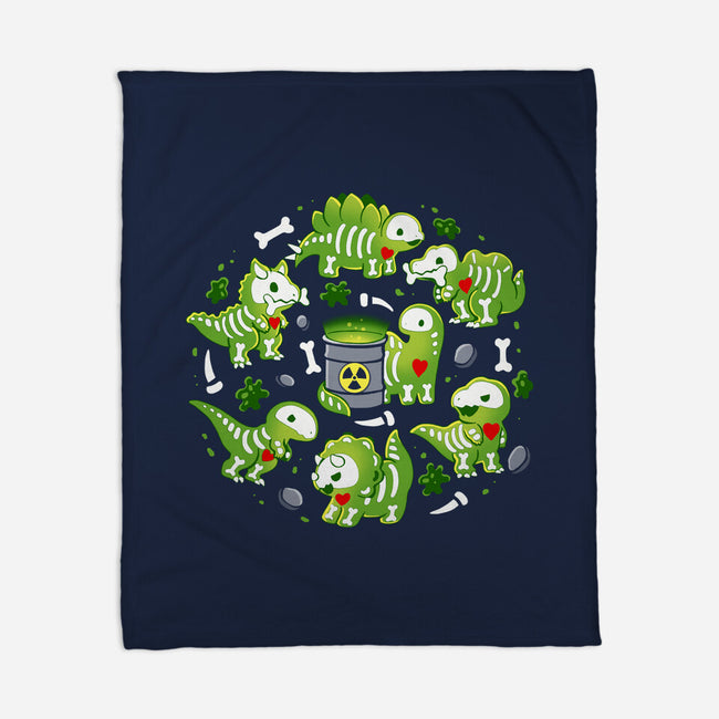 Radioactive Dinosaurs-None-Fleece-Blanket-Vallina84