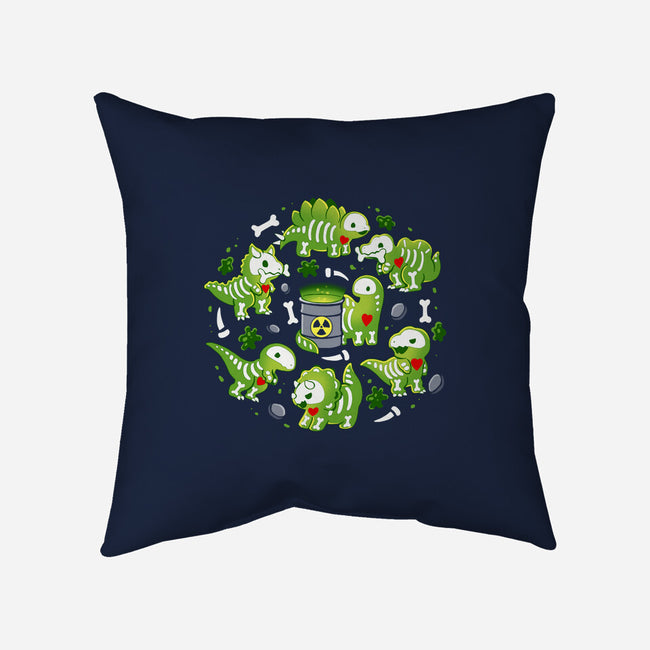 Radioactive Dinosaurs-None-Removable Cover w Insert-Throw Pillow-Vallina84