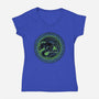 Emblem Of The Black Dragon-Womens-V-Neck-Tee-momma_gorilla