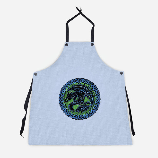 Emblem Of The Black Dragon-Unisex-Kitchen-Apron-momma_gorilla