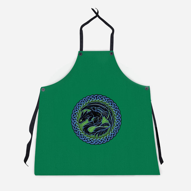 Emblem Of The Black Dragon-Unisex-Kitchen-Apron-momma_gorilla