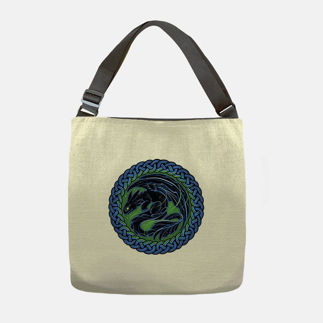 Emblem Of The Black Dragon-None-Adjustable Tote-Bag-momma_gorilla