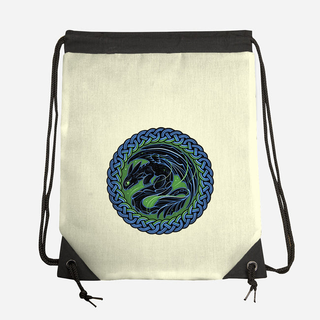 Emblem Of The Black Dragon-None-Drawstring-Bag-momma_gorilla