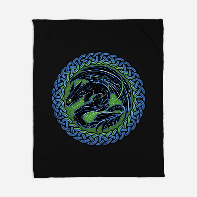 Emblem Of The Black Dragon-None-Fleece-Blanket-momma_gorilla