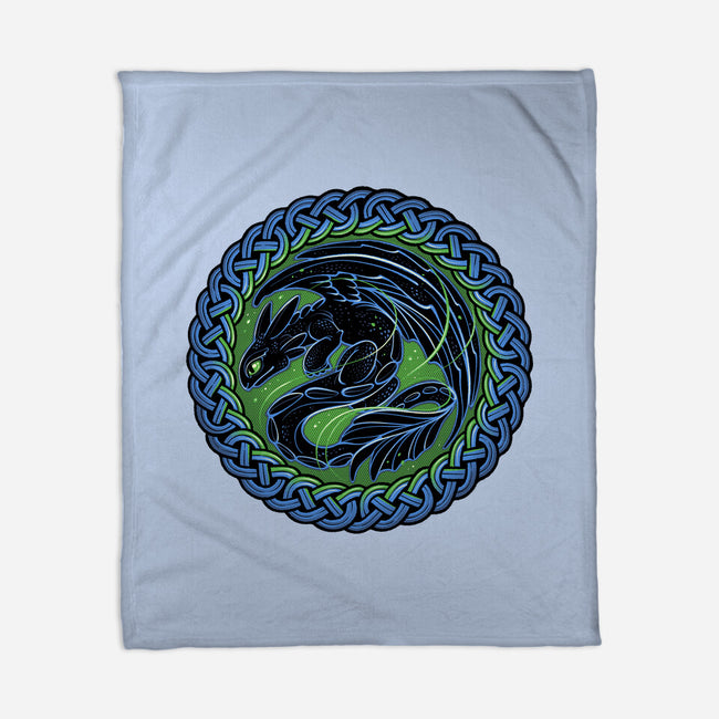 Emblem Of The Black Dragon-None-Fleece-Blanket-momma_gorilla