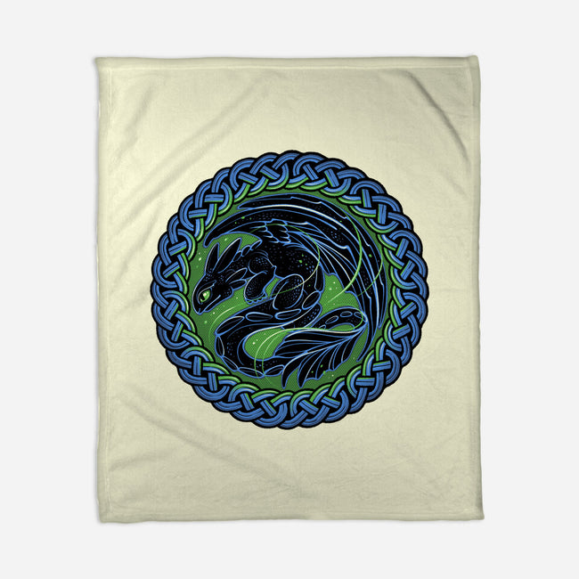 Emblem Of The Black Dragon-None-Fleece-Blanket-momma_gorilla