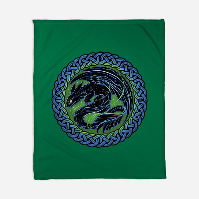 Emblem Of The Black Dragon-None-Fleece-Blanket-momma_gorilla