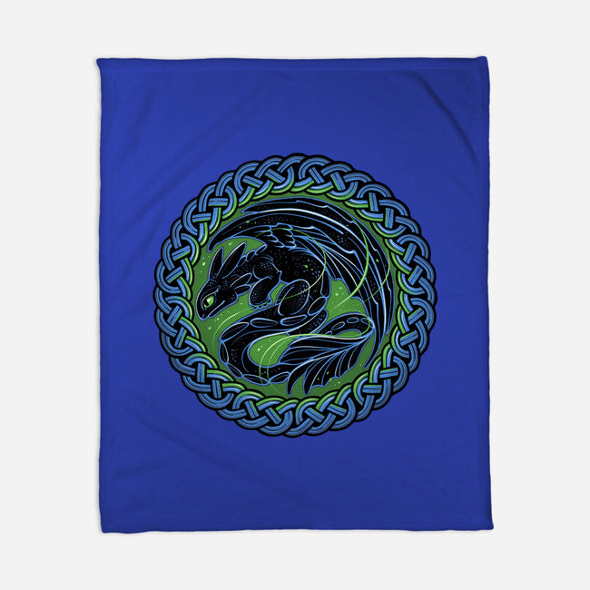Emblem Of The Black Dragon-None-Fleece-Blanket-momma_gorilla