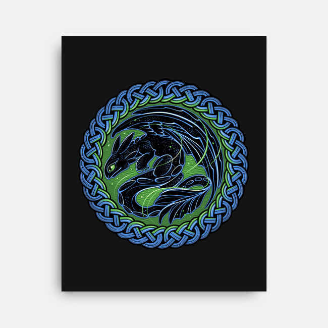Emblem Of The Black Dragon-None-Stretched-Canvas-momma_gorilla