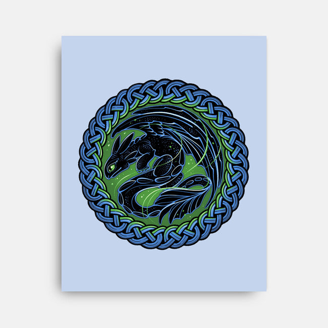 Emblem Of The Black Dragon-None-Stretched-Canvas-momma_gorilla