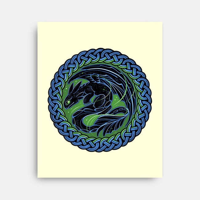 Emblem Of The Black Dragon-None-Stretched-Canvas-momma_gorilla